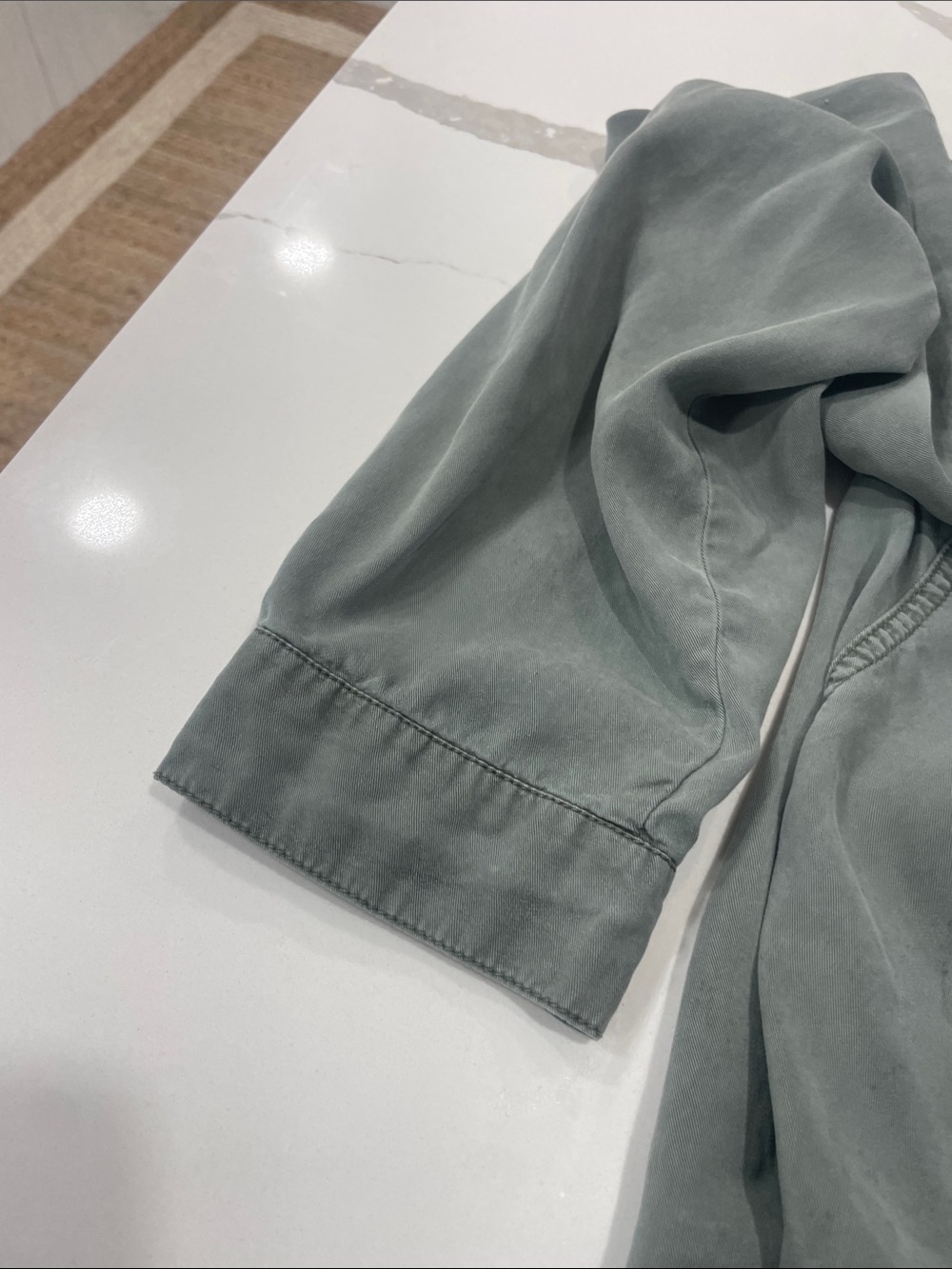 Universal Thread Washed Sage Button-Down Shirt - Picture 5 of 7